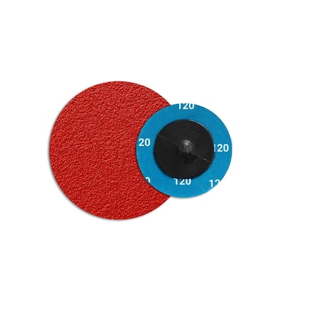 Continental Abrasives 2" 120 Grit Ceramic Cloth Reinforced Quick Change Style Disc Q-C2120